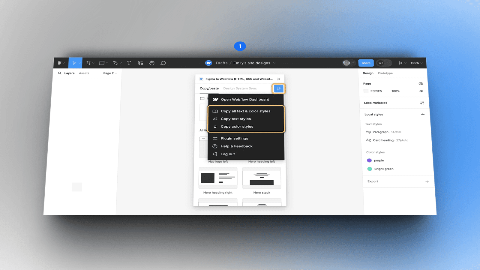 Figma to Webflow Plugin (HTML, CSS) | Design System Sync 2024